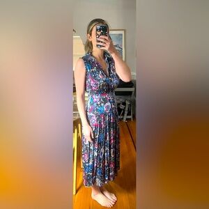 Anthropologie Satin Midi Dress